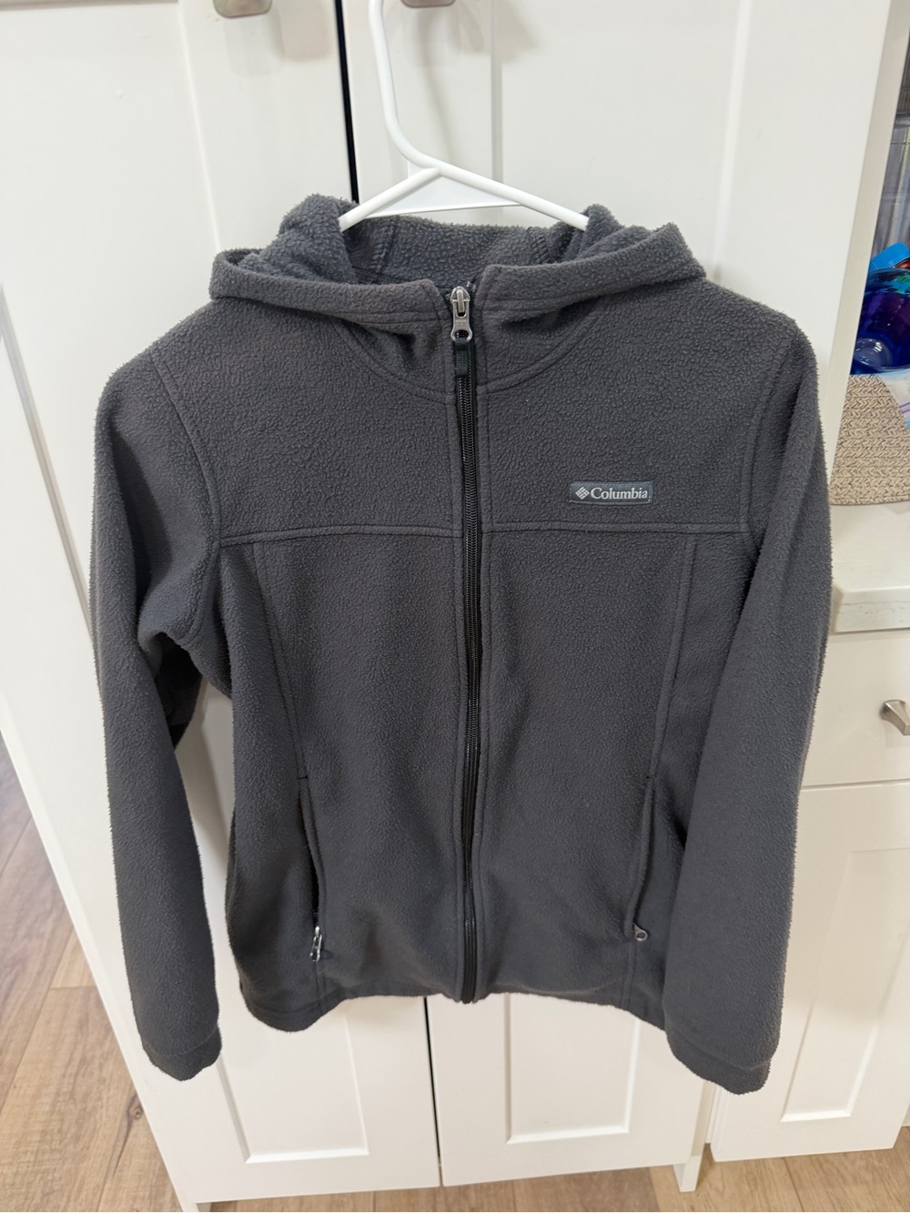 Columbia Kids Gray Full-Zip Hooded Fleece Jacket